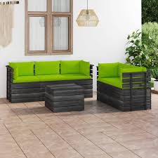 Conjunto de Muebles de Jardín LAPOOH - 6 Piezas de Palets