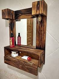 Tocador de Baño con Luces de Madera Reciclada