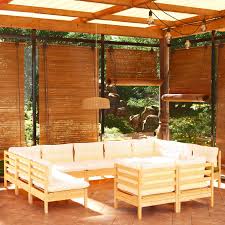 Conjunto de Sofá de Palets para Jardín - 11 Piezas