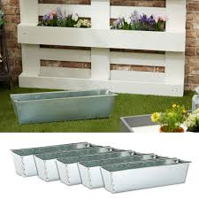 Juego de 6 Cajas de Zinc para Plantas Cepewa