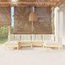 Set de Sofá de Palets para Jardín - 6 Piezas