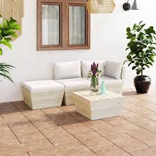 Conjunto de Muebles de Jardín JUNZAI: Sofá y Sillones con Cojines