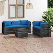 Conjunto de Muebles de Jardín MOONAIRY de Palets - 6 Piezas